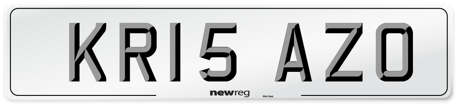 KR15 AZO Number Plate from New Reg